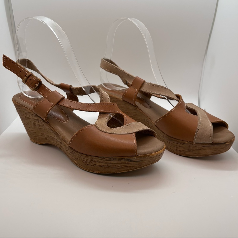 Spring Step Brown and Tan Sandals